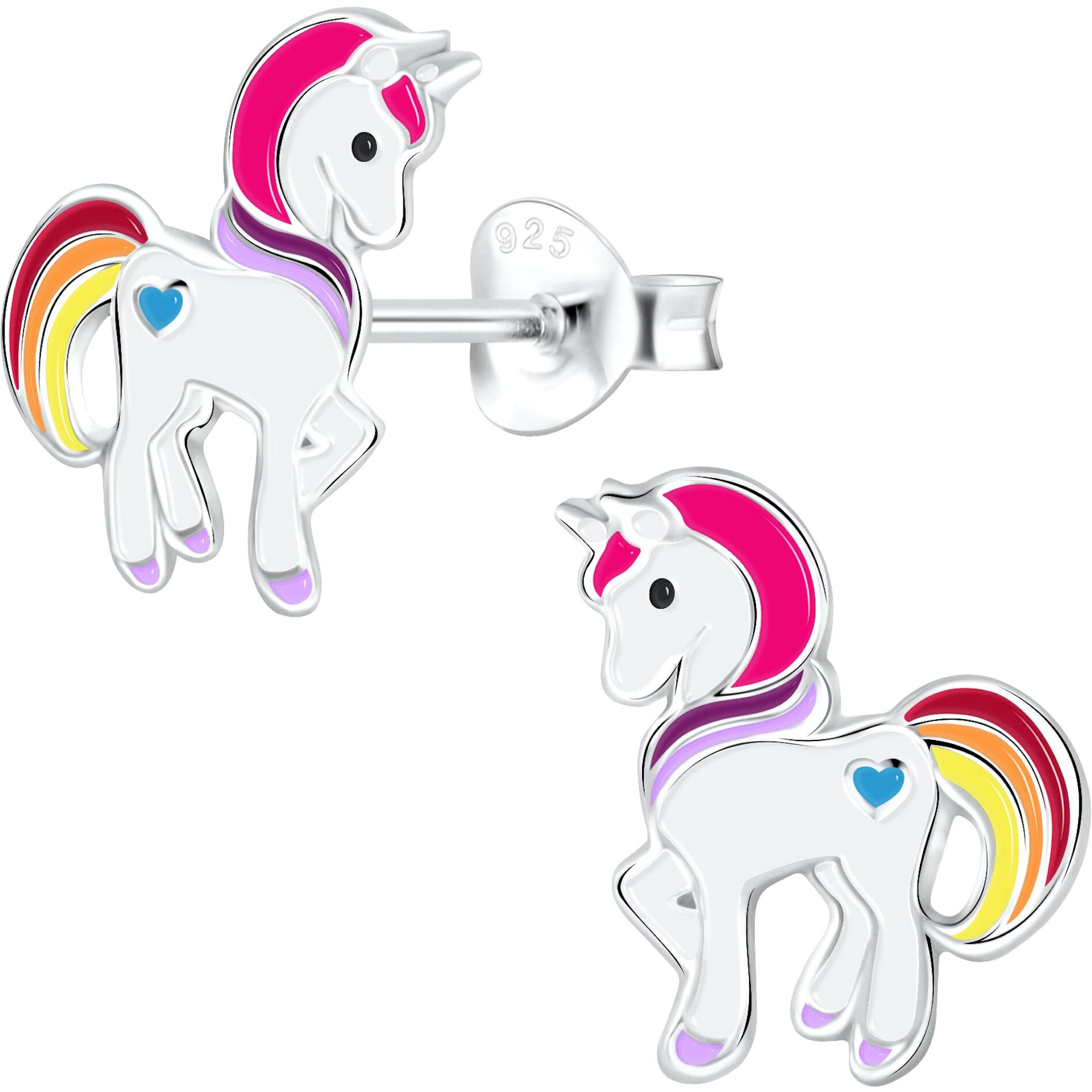 Aww So Cute 925 Sterling Silver Hypoallergenic Unicorn Stud Earrings for Babies, Kids & Girls | Diwali Gift/Birthday Gift | Comes in a Gift Box | 925 Stamped with Certificate of Authenticity | ER1607