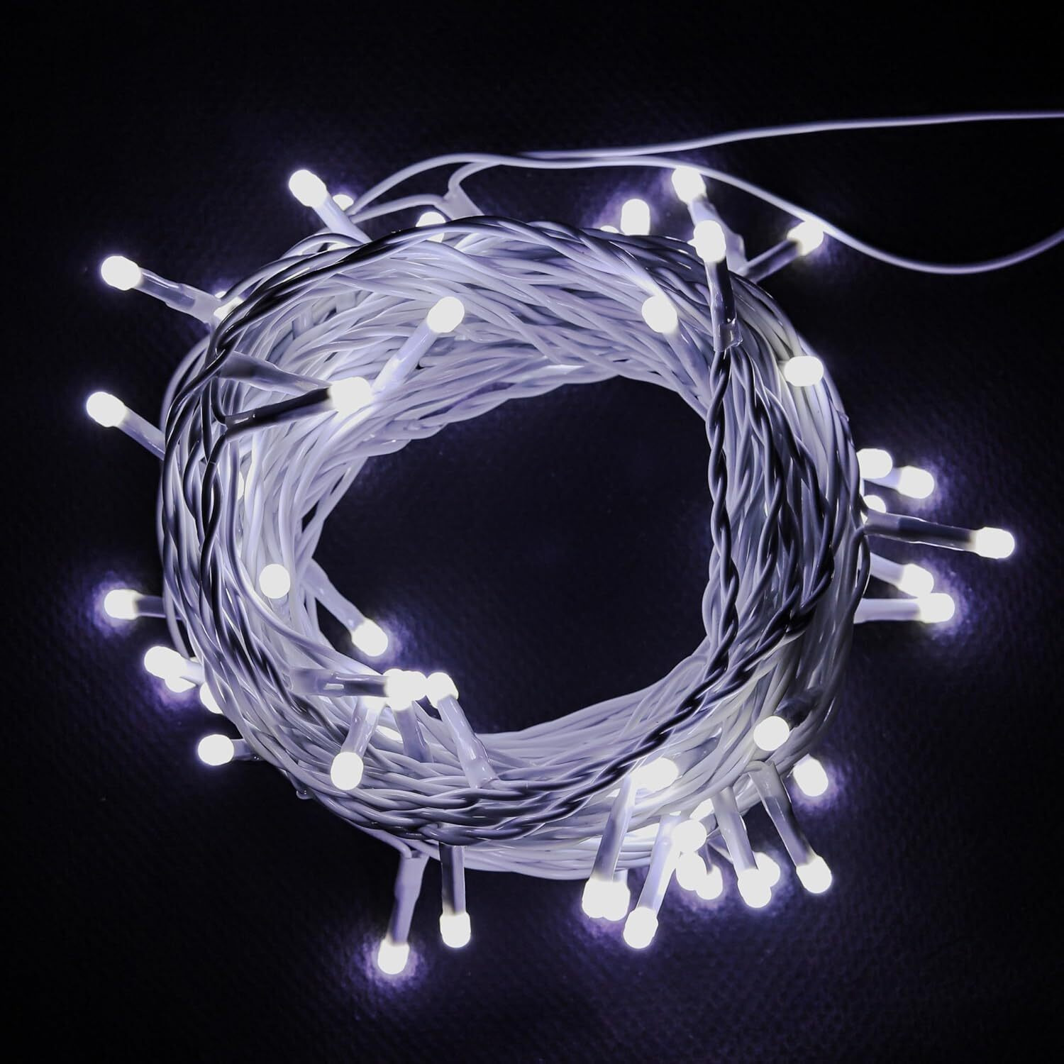 Lexton Lunar Decorative String Light/Fairy Light | 12.5 Meter, 75 LEDs | Plug Sourced | Suitable for Home & Outdoor Decoration, Diwali, Christmas, Wedding, Party, Lawn (Pack of 5, White)