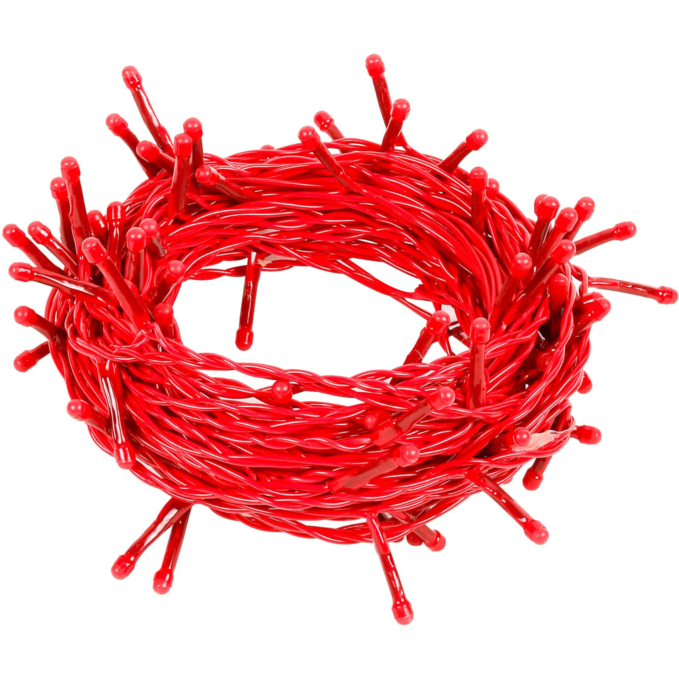 Lexton Lunar Decorative String Light/Fairy Light | 12.5 Meter, 75 LEDs | Plug Sourced | Suitable for Home & Outdoor Decoration, Diwali, Christmas, Wedding, Party, Lawn (Pack of 20, Red)