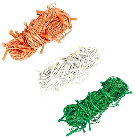 Lexton Freedom Combo of 1Pcs Green, 1Pcs White & 1Pcs Orange 40ft String Light | Decoration Light Bulbs for Diwali, Christmas, Eid, Independence Day, Republic Day | Indoor & Outdoor Use(Set of 3)