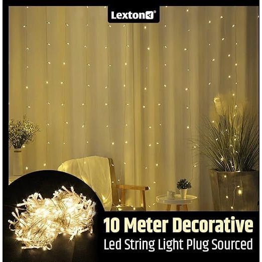 Lexton Traffic Combo of 1Pcs Red, 1Pcs Green & 1Pcs Warm White 40ft String Light | Decoration Lighting Bulbs for Diwali, Christmas, Eid, Birthday, Wedding | Suitable Indoor & Outdoor(Set of 3)