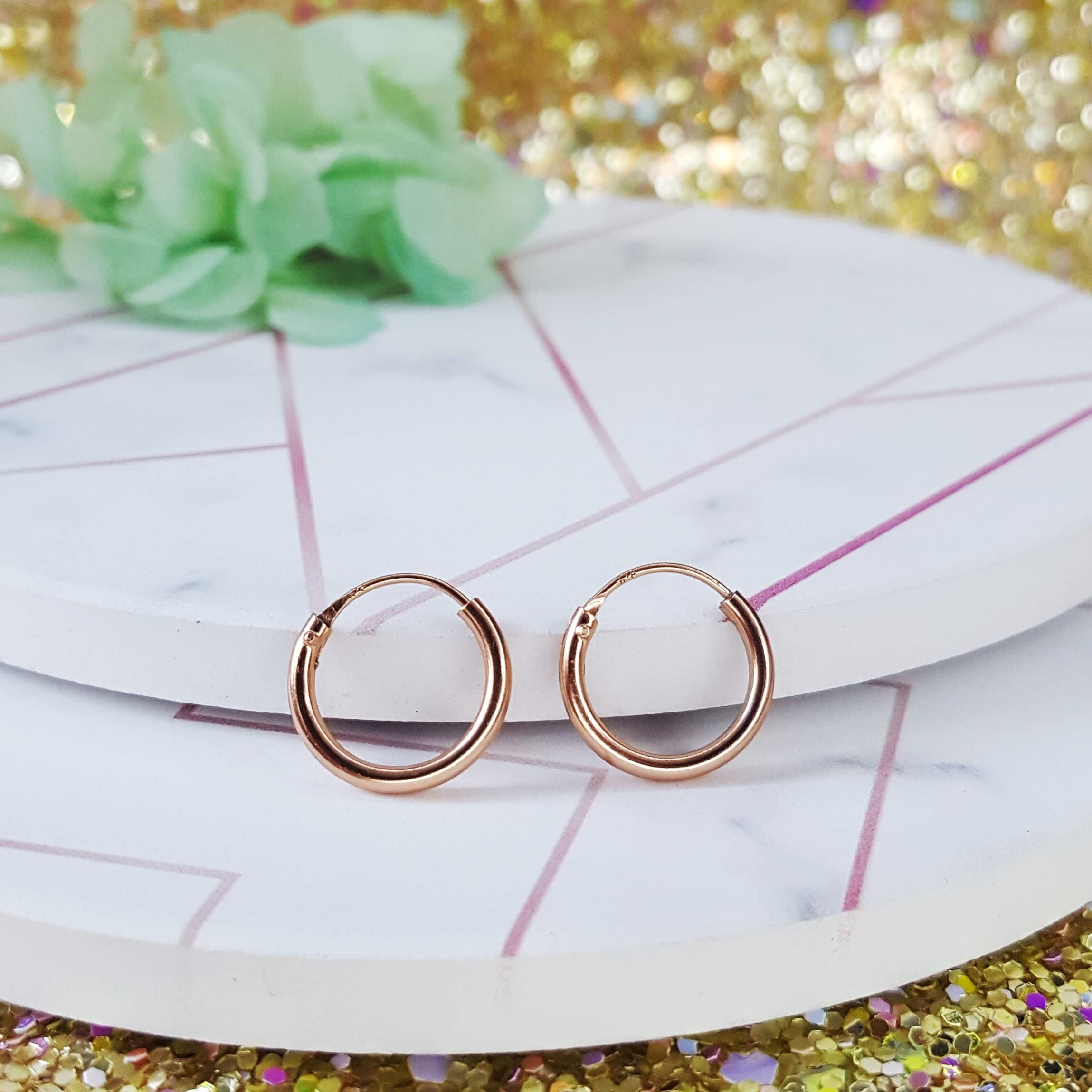 Aww So Cute 925 Sterling Silver Hypoallergenic Hoop Hoop Earrings for Babies, Kids & Girls | Diwali Gift | Comes in a Gift Box | 925 Stamped with Certificate of Authenticity | ER1539_RG12