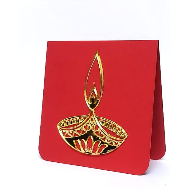 SVM CRAFT Pack of 10 Mini Diwali cards-Diwali tags-Diwali Note cards-Diwali gift card-Pack of 10
