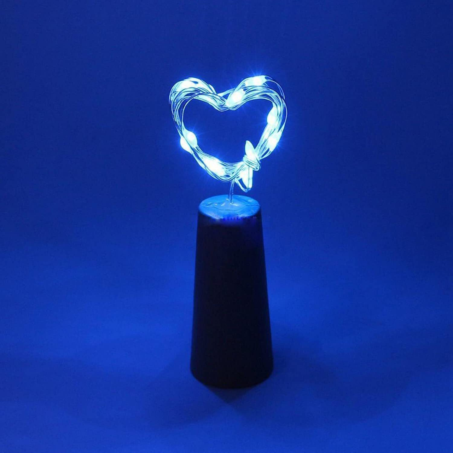 Lexton Cork Light | Bottle Light | Blue Copper String Light | Cork String Light | for Valentines Day, Room dcor, Birthdays, Party,Diwali | Pack of 1