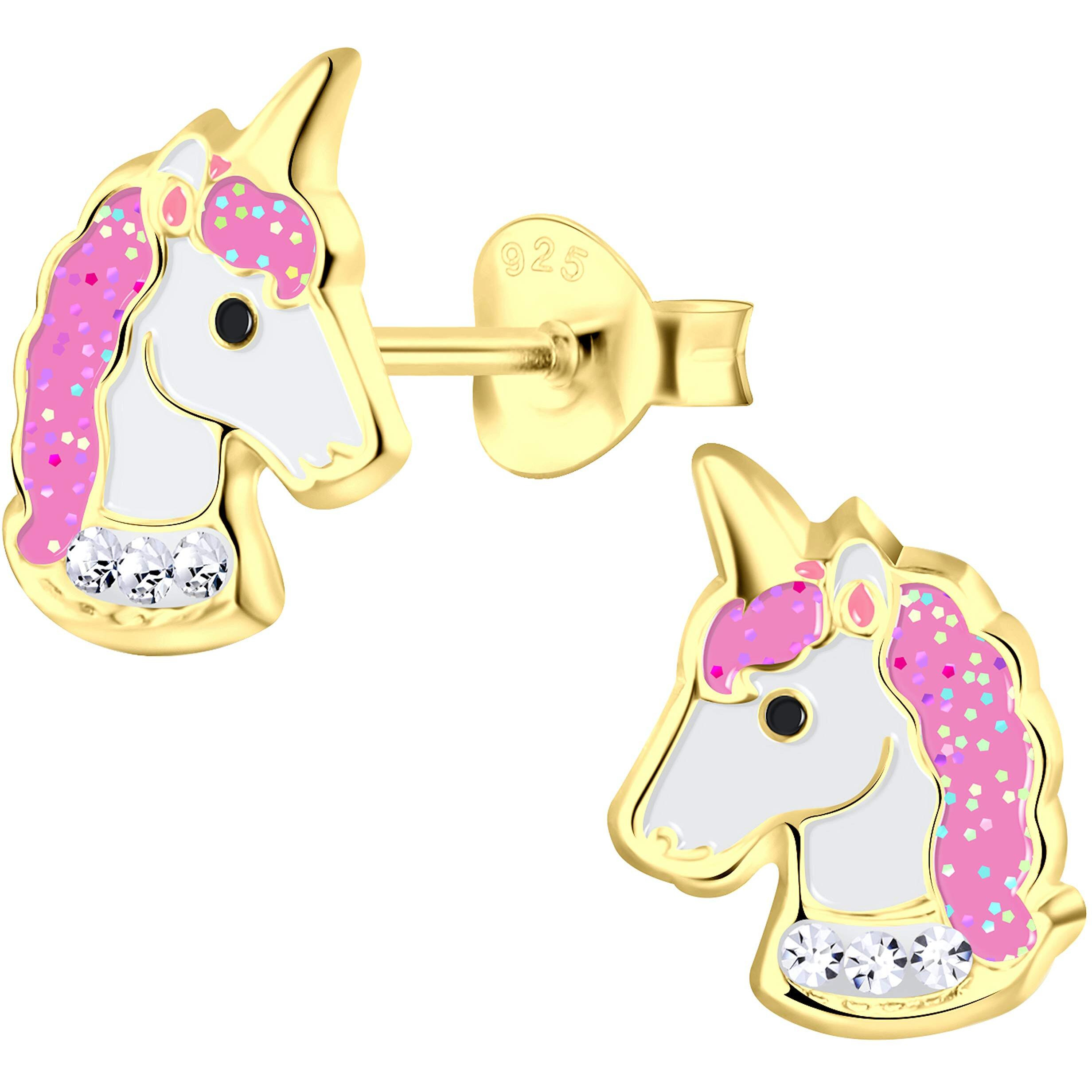 Aww So Cute 925 Sterling Silver Hypoallergenic Unicorn Stud Earrings for Babies, Kids & Girls | Diwali Gift/Birthday Gift | Comes in a Gift Box | 925 Stamped with Certificate of Authenticity | ER1752