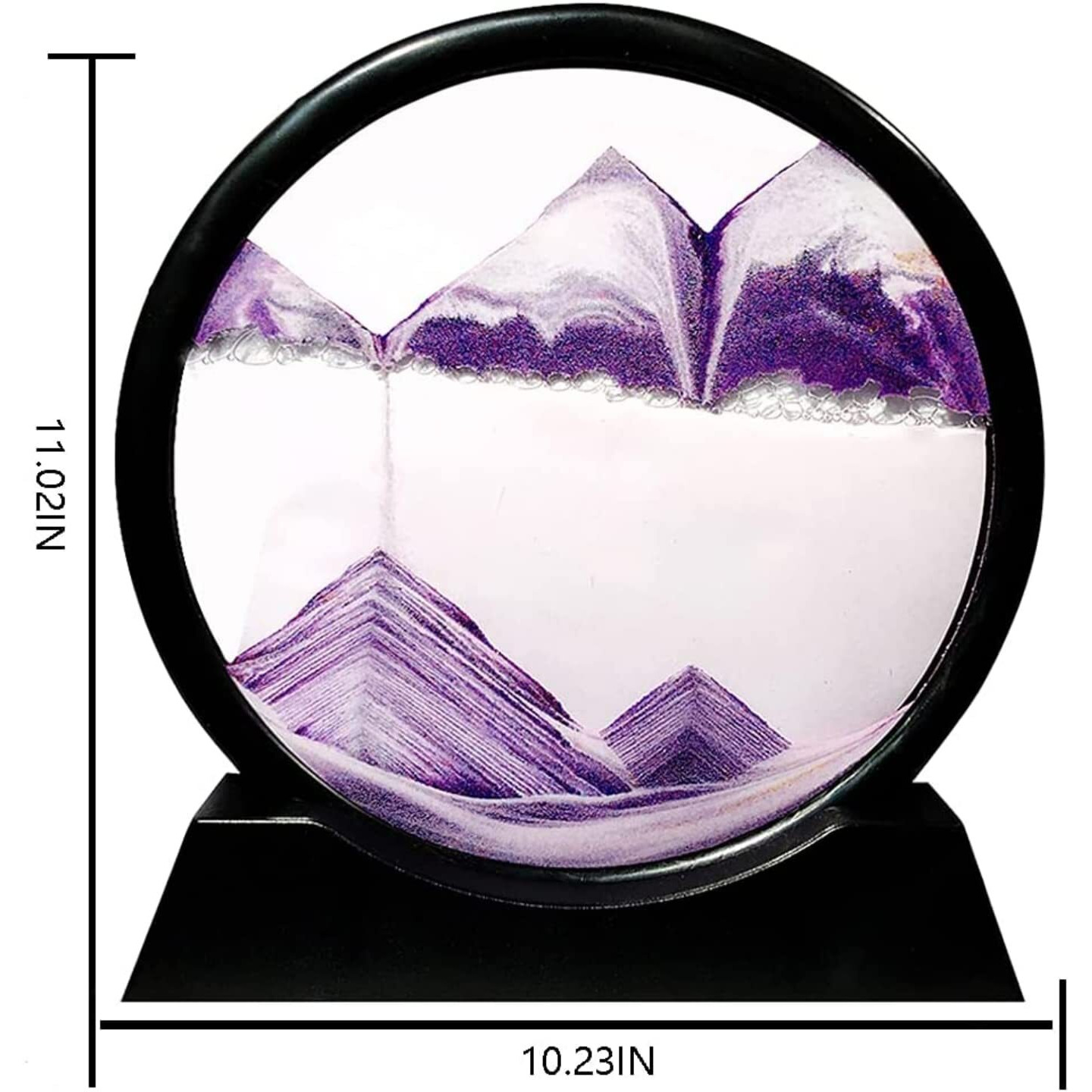 NYRWANA Sand Art, Moving Sand Art,Sand Art Decor Wall Painting, Natural Landscape in Motion Display with Flowing Sand Frame for Home Decor, Diwali Gift Item (10, Purple)