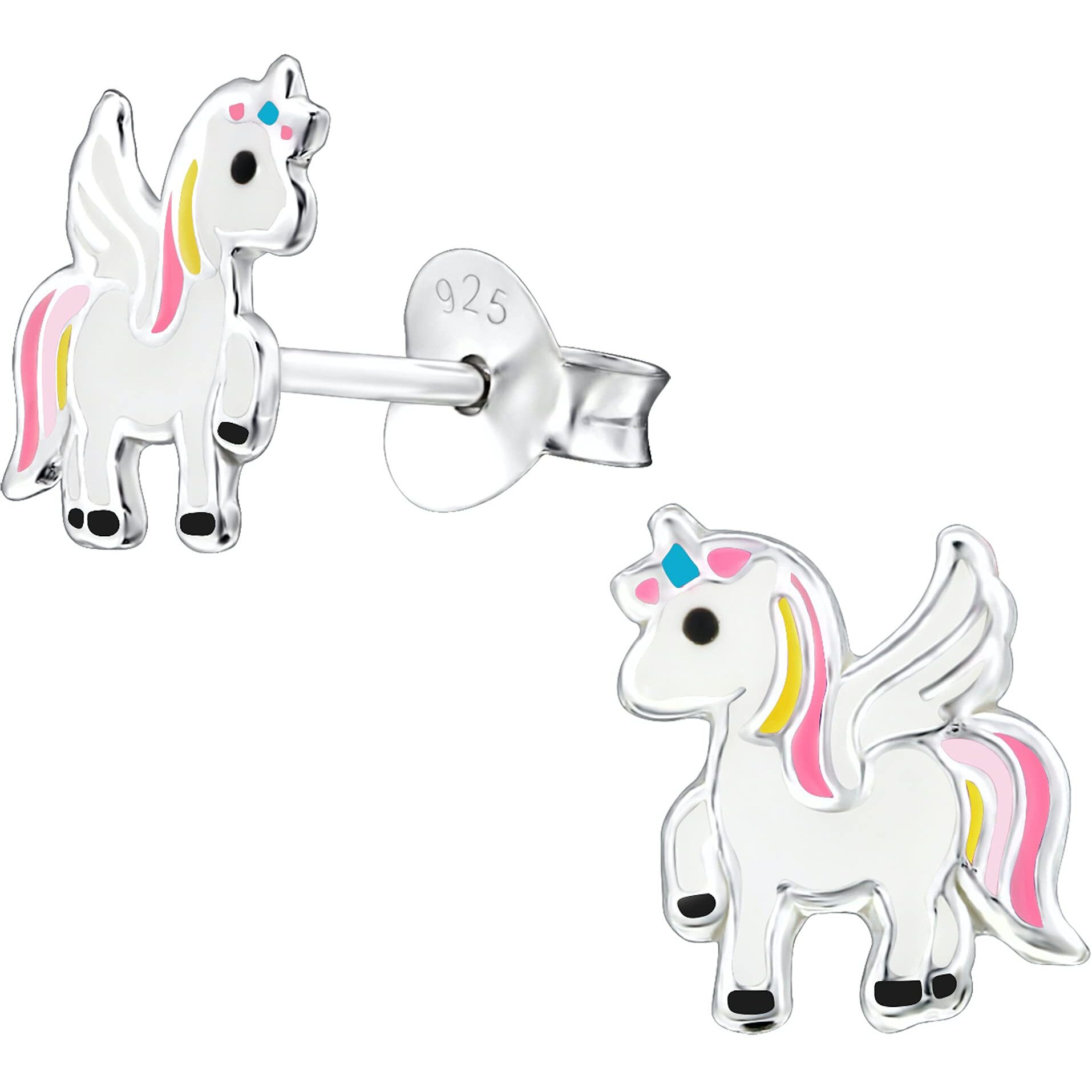 Aww So Cute 925 Sterling Silver Hypoallergenic Unicorn Stud Earrings for Babies, Kids & Girls | Diwali Gift/Birthday Gift | Comes in a Gift Box | 925 Stamped with Certificate of Authenticity | ER1368