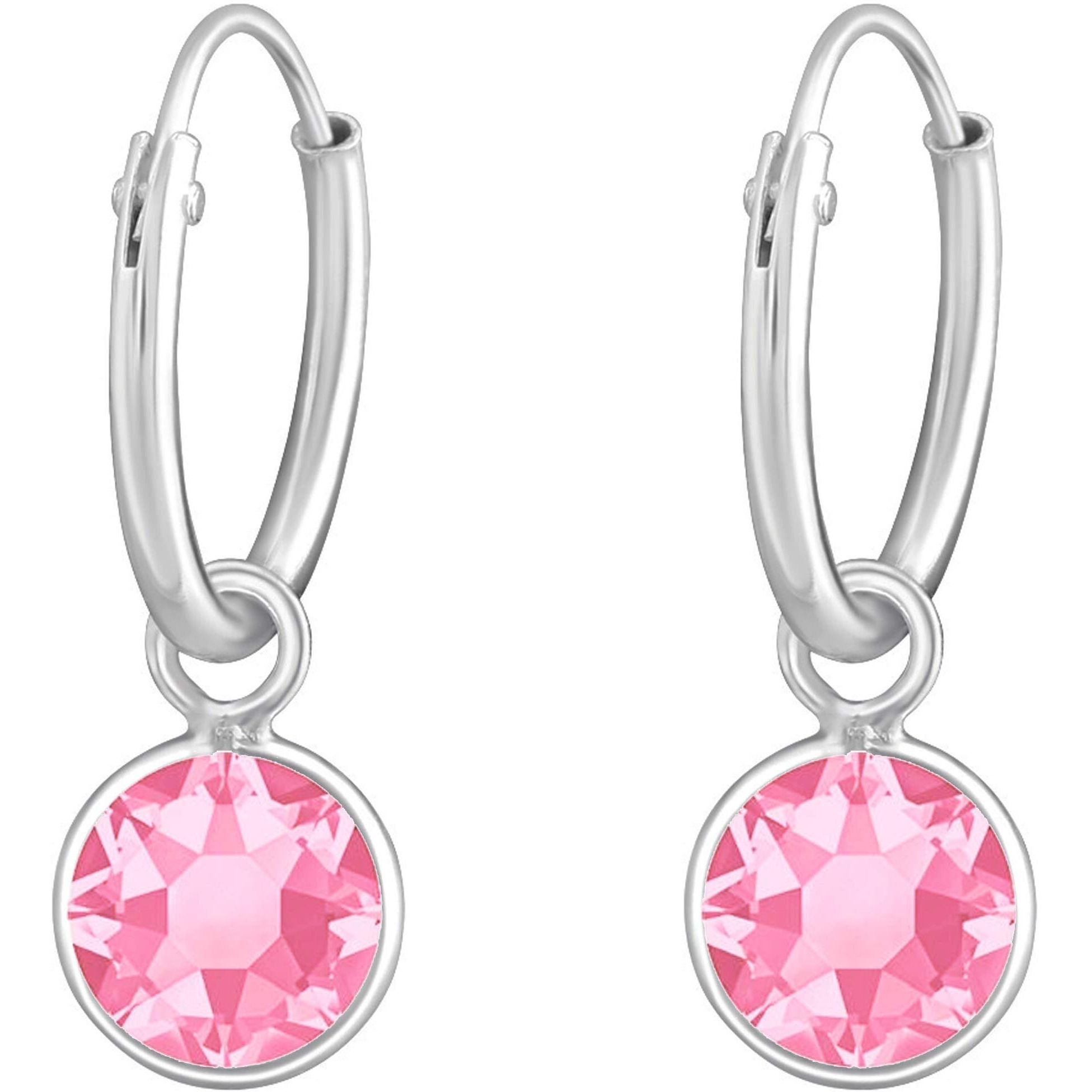 Aww So Cute 925 Sterling Silver Hypoallergenic Round Charm Hoop Earrings for Babies, Kids & Girls | Diwali Gift | Comes in a Gift Box | 925 Stamped with Certificate of Authenticity | ER1708