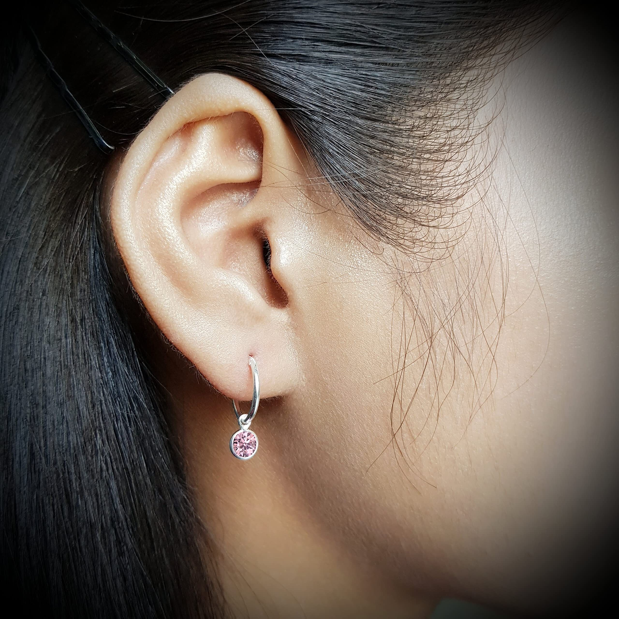 Aww So Cute 925 Sterling Silver Hypoallergenic Round Charm Hoop Earrings for Babies, Kids & Girls | Diwali Gift | Comes in a Gift Box | 925 Stamped with Certificate of Authenticity | ER1708