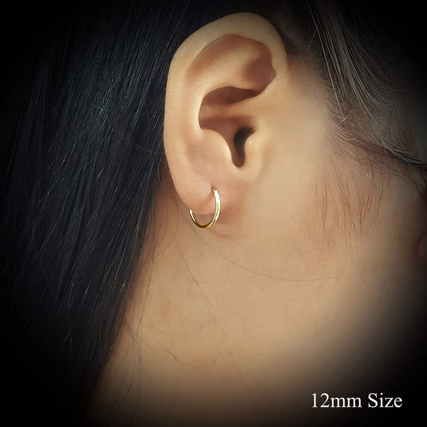 Aww So Cute 925 Sterling Silver Hypoallergenic Hoop Hoop Earrings for Babies, Kids & Girls | Diwali Gift/Birthday Gift | Comes in a Gift Box | 925 Stamped with Certificate of Authenticity | ER1539_G12