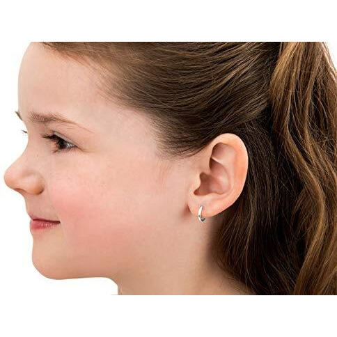 Aww So Cute 925 Sterling Silver Hypoallergenic Hoop Hoop Earrings for Babies, Kids & Girls | Diwali Gift/Birthday Gift | Comes in a Gift Box | 925 Stamped with Certificate of Authenticity | ER1539_S8