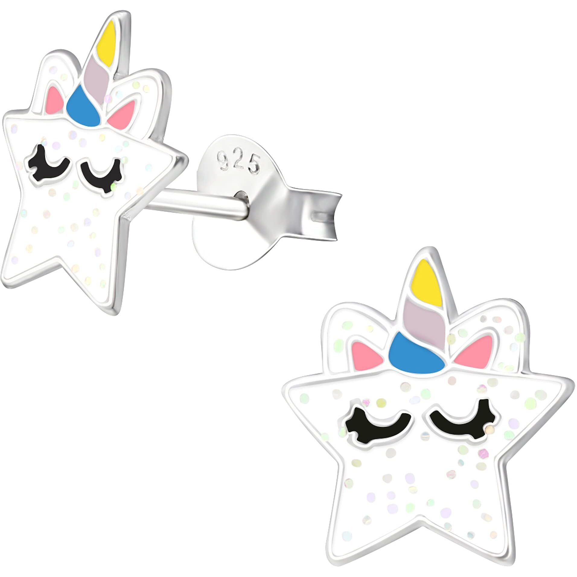 Aww So Cute 925 Sterling Silver Hypoallergenic Unicorn Stud Earrings for Babies, Kids & Girls | Diwali Gift/Birthday Gift | Comes in a Gift Box | 925 Stamped with Certificate of Authenticity | ER1517