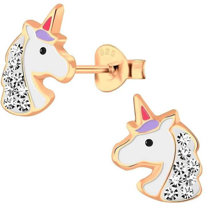 Aww So Cute 925 Sterling Silver Hypoallergenic Unicorn Stud Earrings for Babies, Kids & Girls | Diwali Gift/Birthday Gift | Comes in a Gift Box | 925 Stamped with Certificate of Authenticity | ER1608