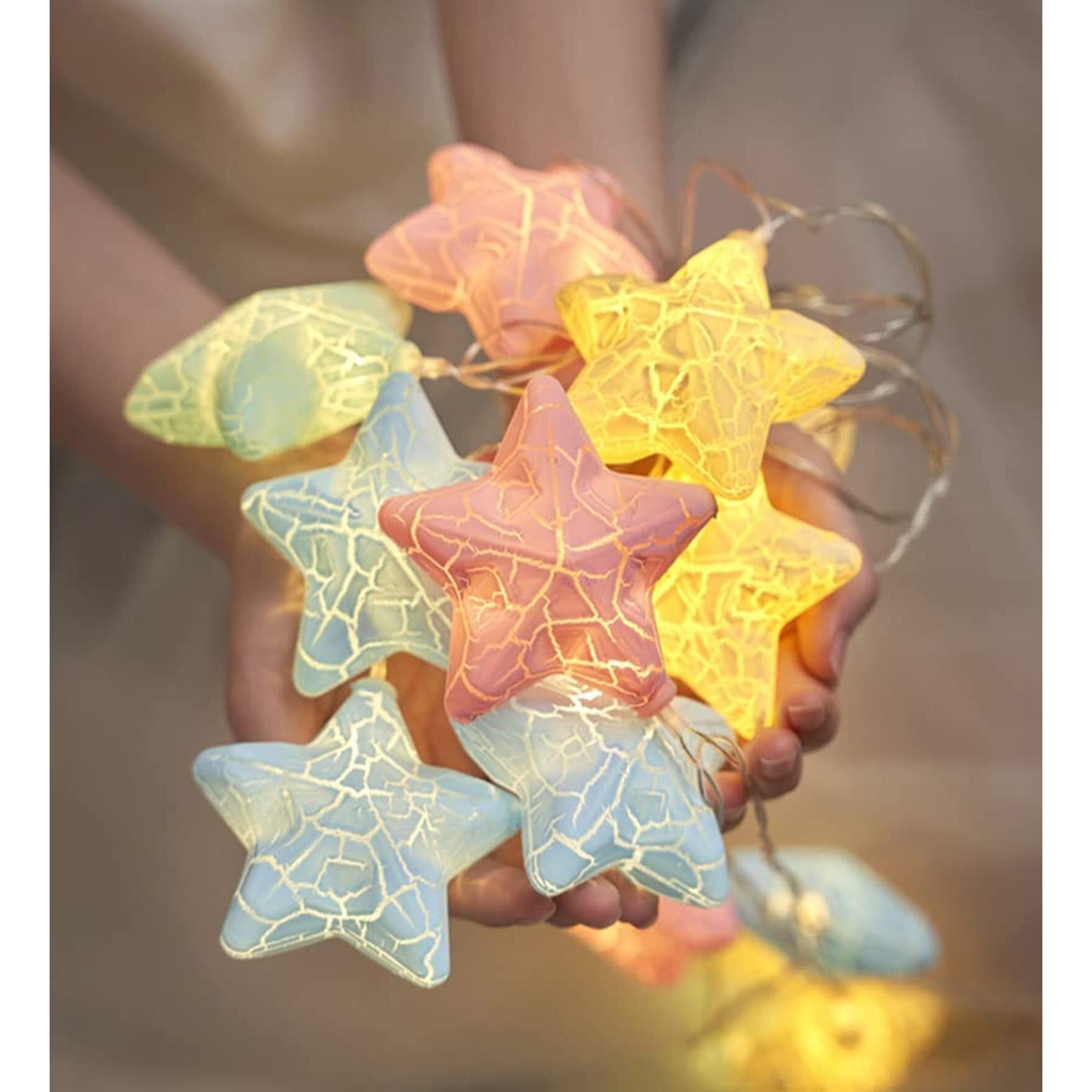 The Purple Tree Decorative Colorful Star 20 LED Star String Lights for Indoor Outdoor Home Party Diwali Christmas Decoration (Warm White, 3 m) , Cute Led Lights , Star Light , Diwali Light