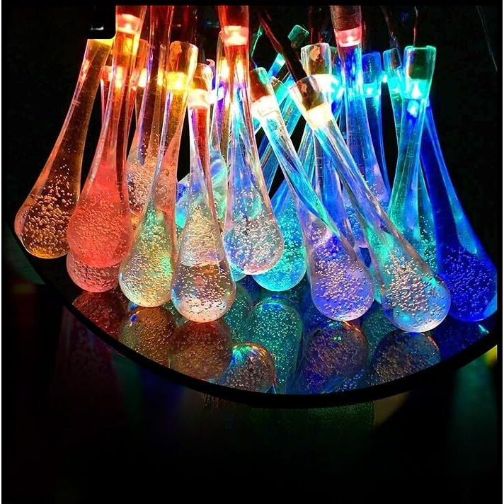Lexton Multicolor Fairy Water Drop String Ball Light | LED Outdoor String Lights | Waterproof Crystal Water Drop Fairy Lights | Decoration Lighting for Diwali,Home, Garden, Christmas | Pack of 1