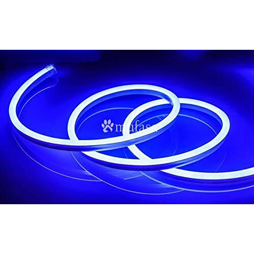 Mufasa LED Neon Light, 8MM Rope Indoor Outdoor Decoration with Connector, Best for Diwali, Festivals 220V AC (NON-ADHESIVE BACK) (Blue) (5 Meter)