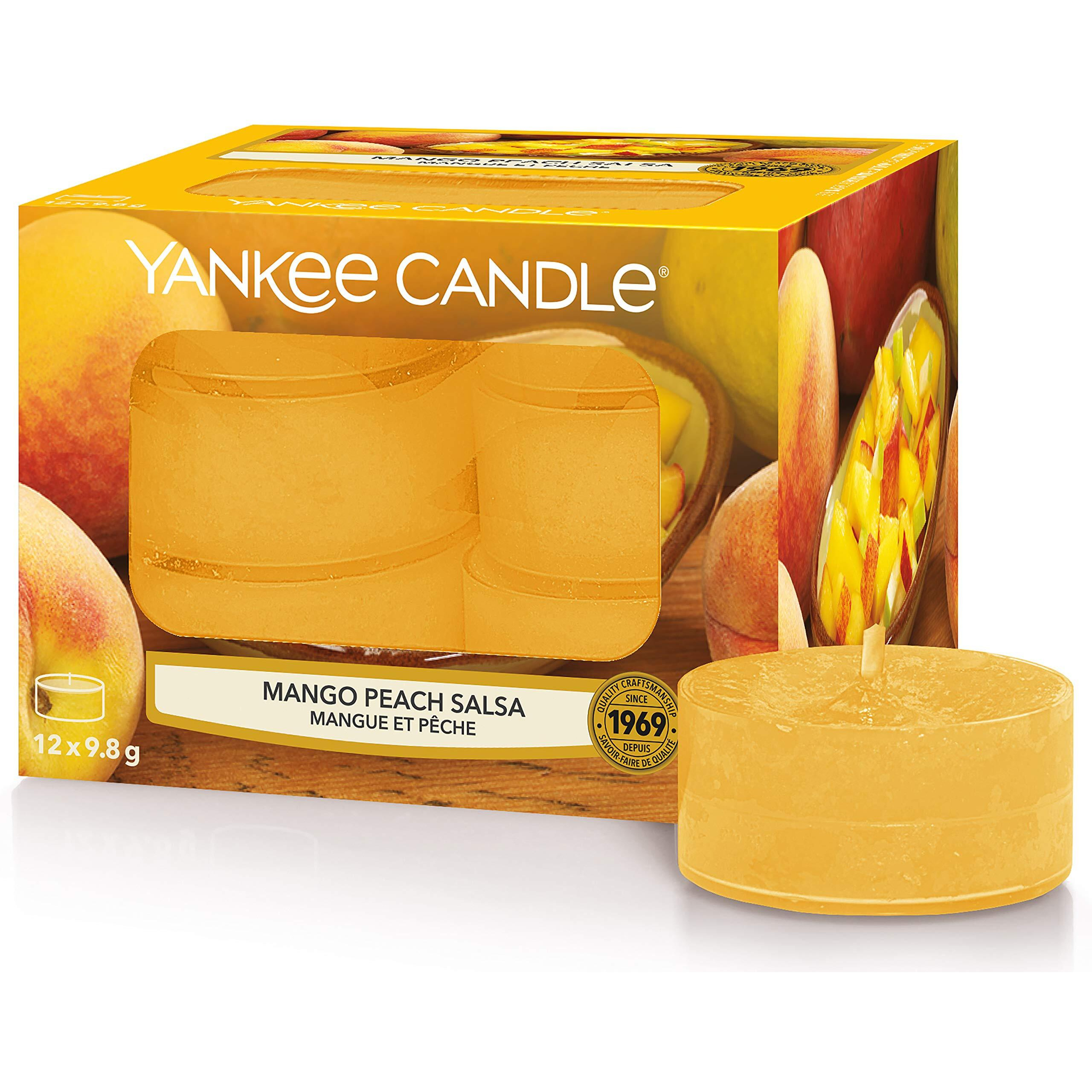 Yankee Candle Tea Light Candles, Mango Peach Salsa, Pack of 12