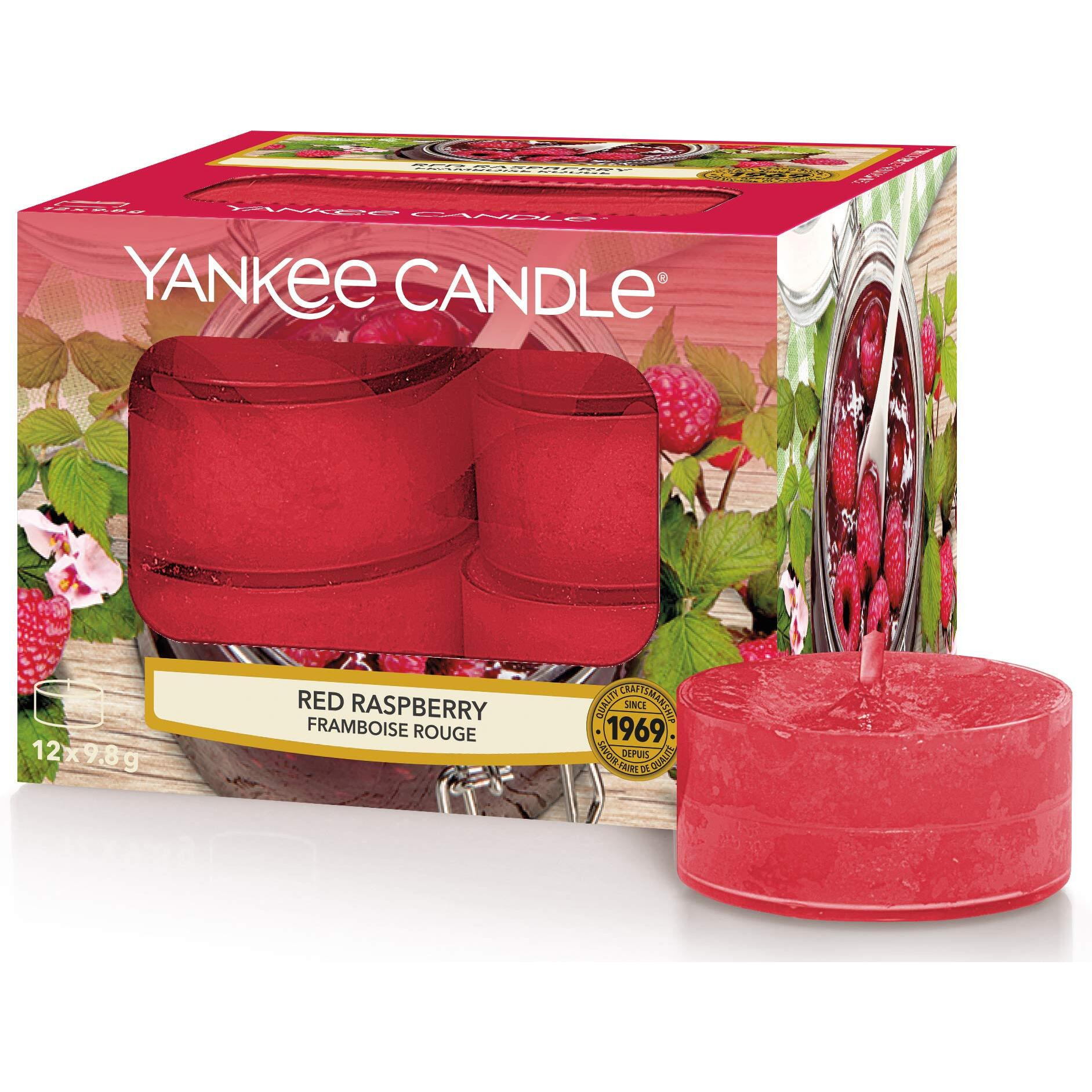 Yankee Candle Red Raspberry Tealight Candles, Tea Light (x12)