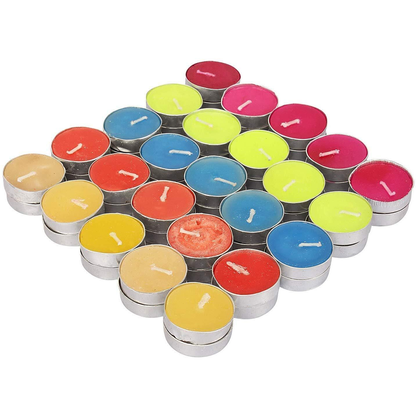 Festiko Happy Durga puja Tea Light Candle for Durga puja Festival Decoration (Tealight Candles-100pcs)