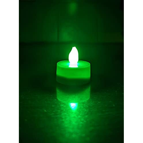 Casa Illuminate 12 Pcs Flameless and Smokeless Decorative Crystal Candles Transparent Acrylic Led Tea Light Candle for Decoration (12 Pieces, Yellow, 5 cm x 3.2 cm)