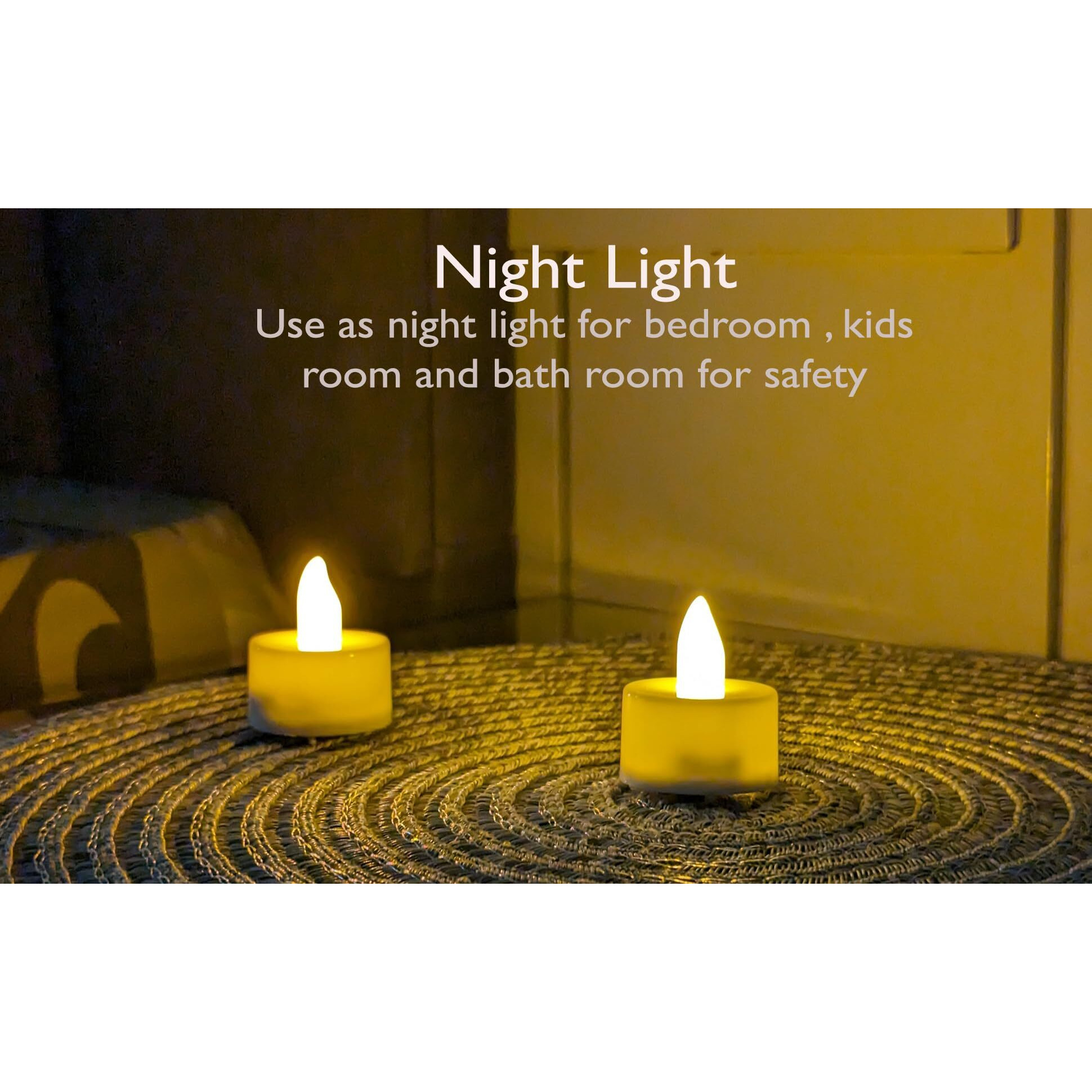 Casa Illuminate Led Tealight Candles for Home Decoration Set of 30 pcs  Decorative Plastic, Battery Operated, Flameless & Smokeless Birthday Lights, Tea & Candle Light Dinner Lamps (3cm x 3cm)