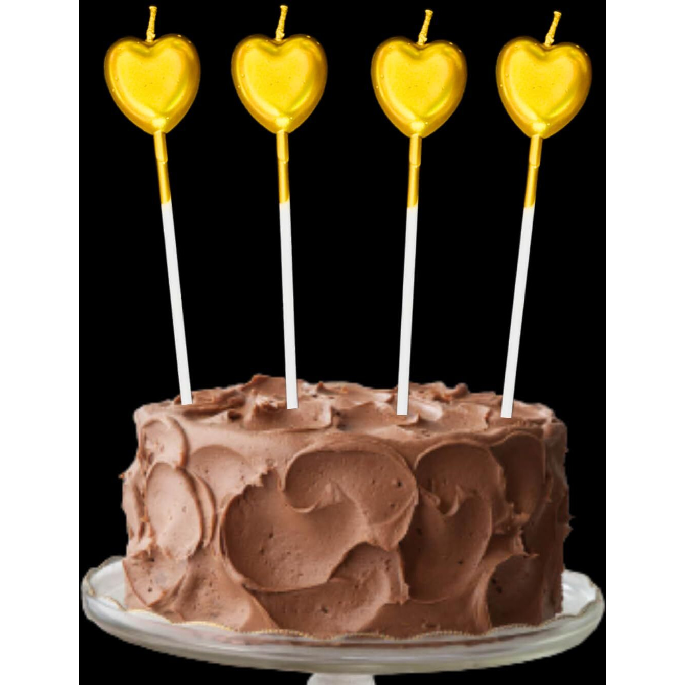 Number Candle (Heart Stick Golden)