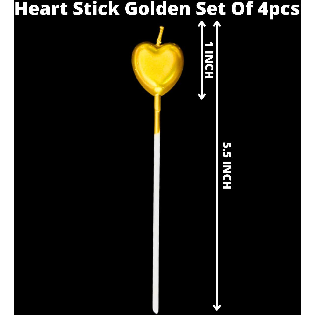 Number Candle (Heart Stick Golden)