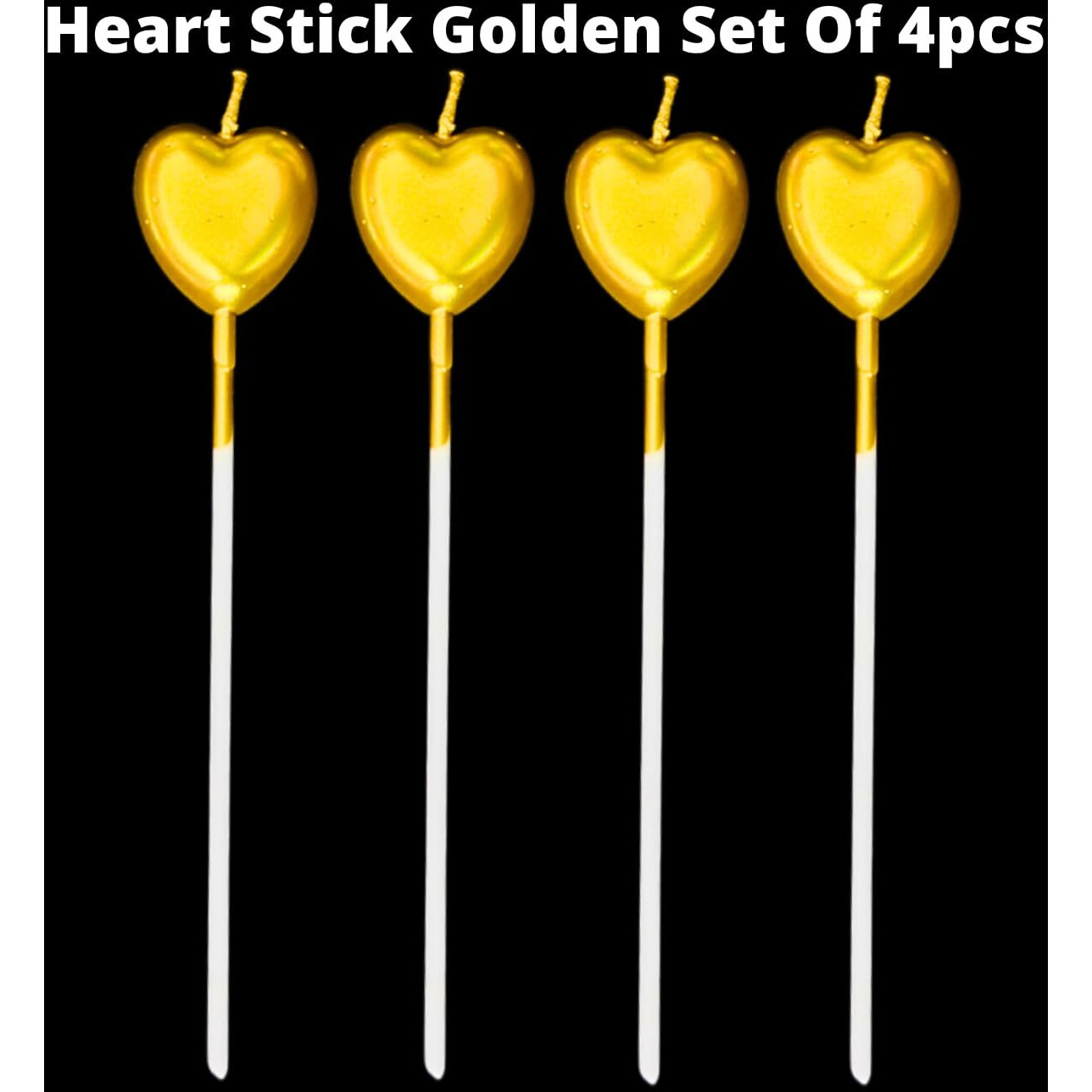 Number Candle (Heart Stick Golden)