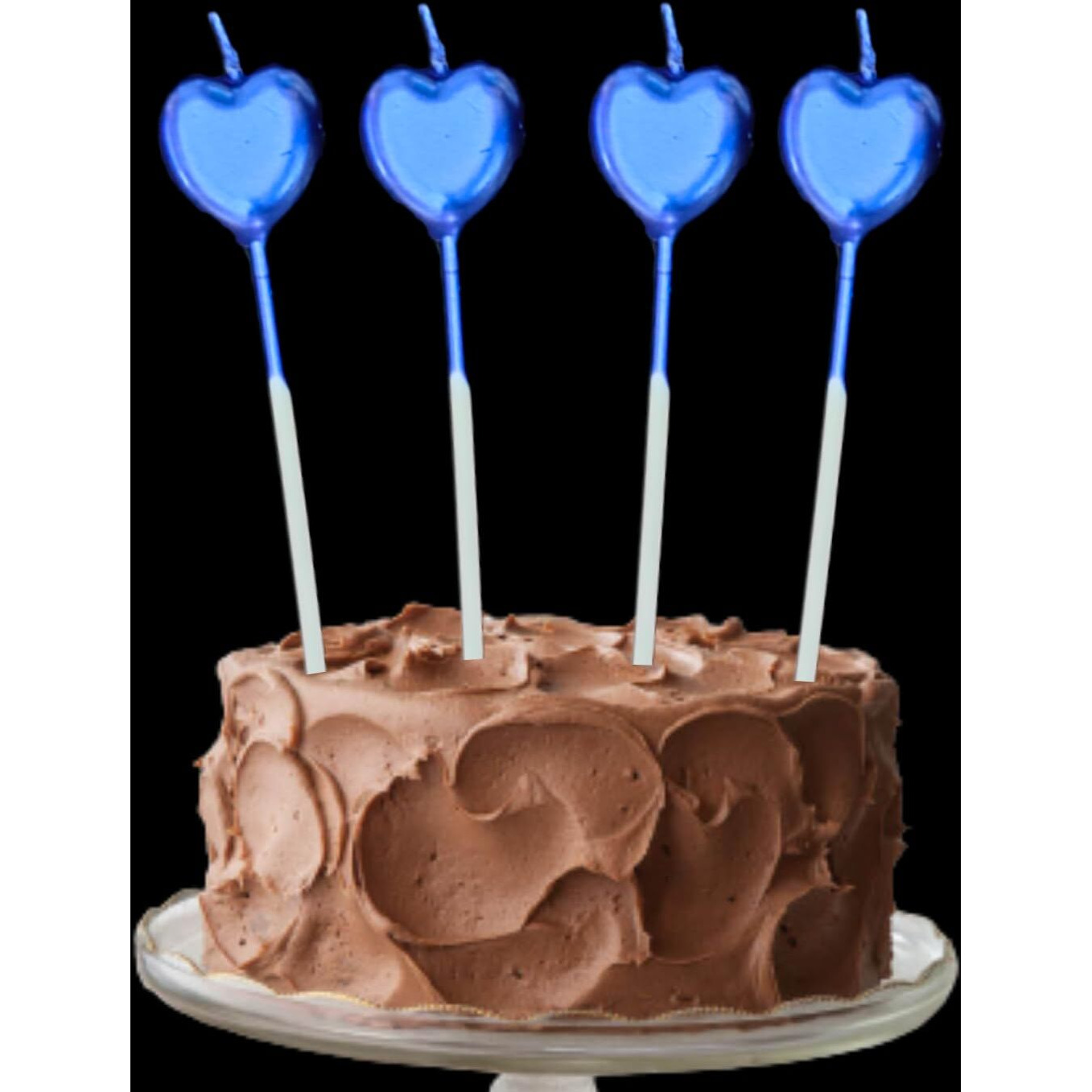 Number Candle (Heart Stick Blue)