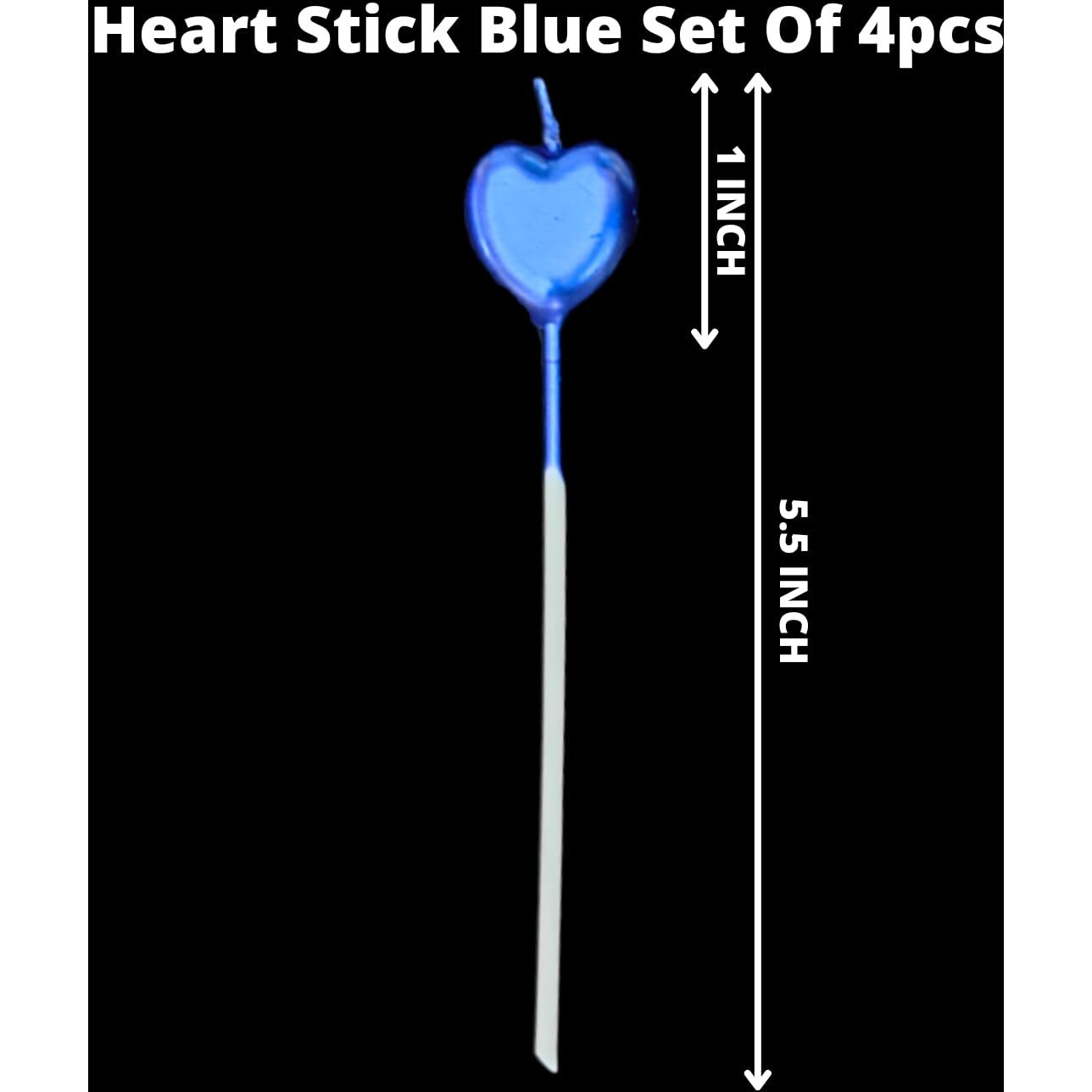 Number Candle (Heart Stick Blue)