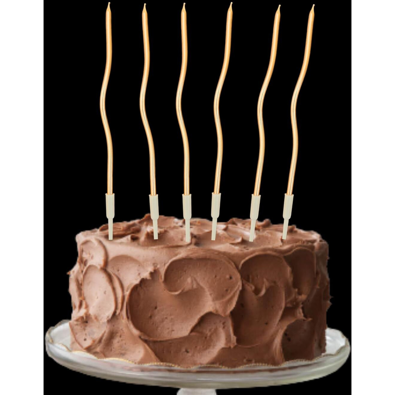 Number Candle (Twisted Candle Light Gold)