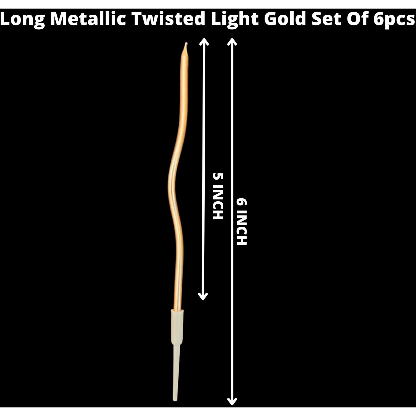 Number Candle (Twisted Candle Light Gold)
