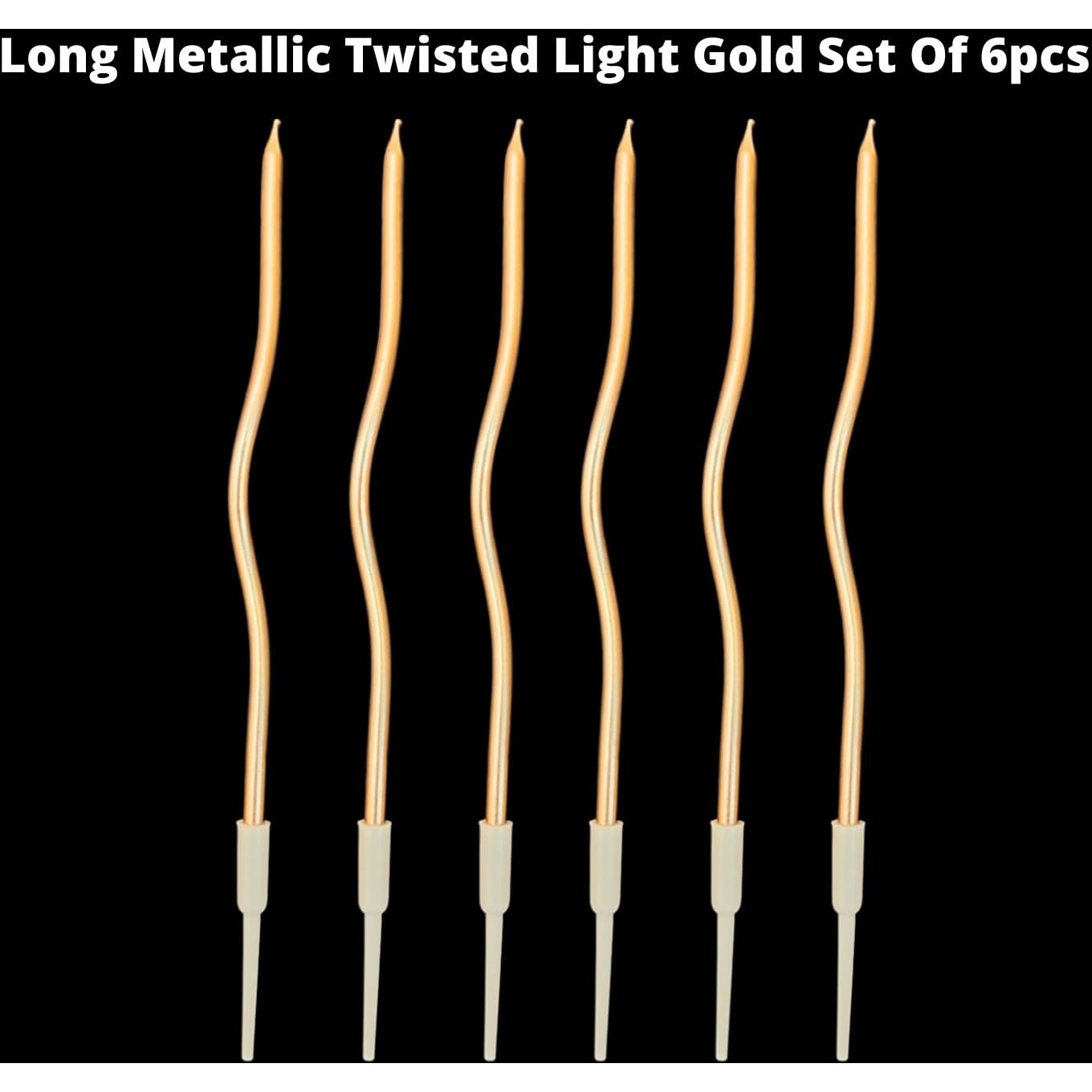 Number Candle (Twisted Candle Light Gold)