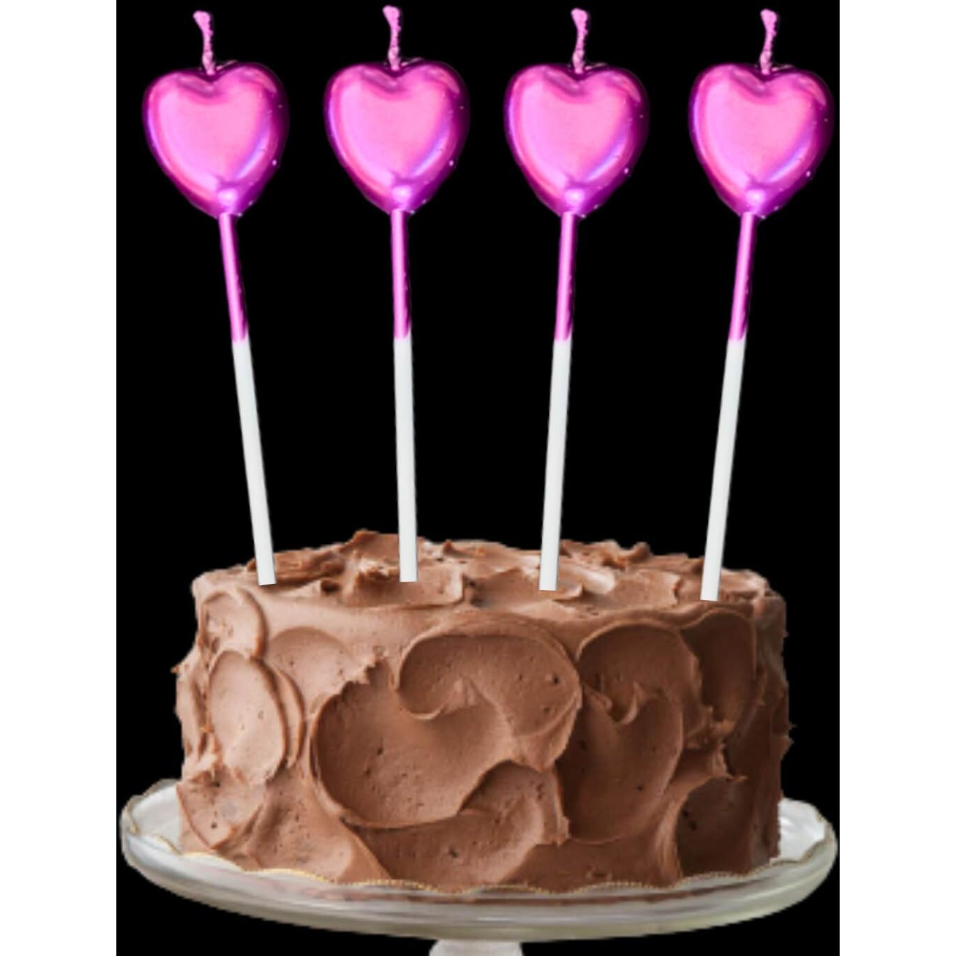 Number Candle (Heart Stick Purple)