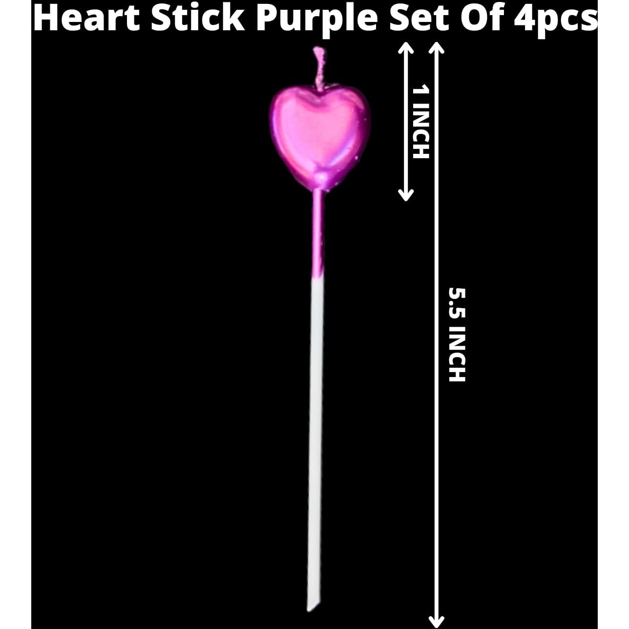 Number Candle (Heart Stick Purple)