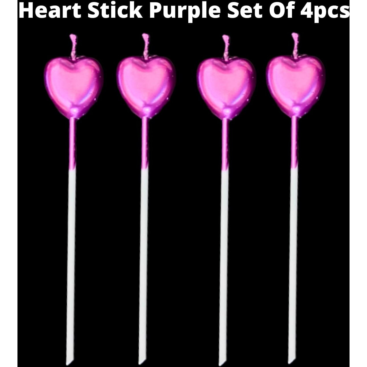 Number Candle (Heart Stick Purple)