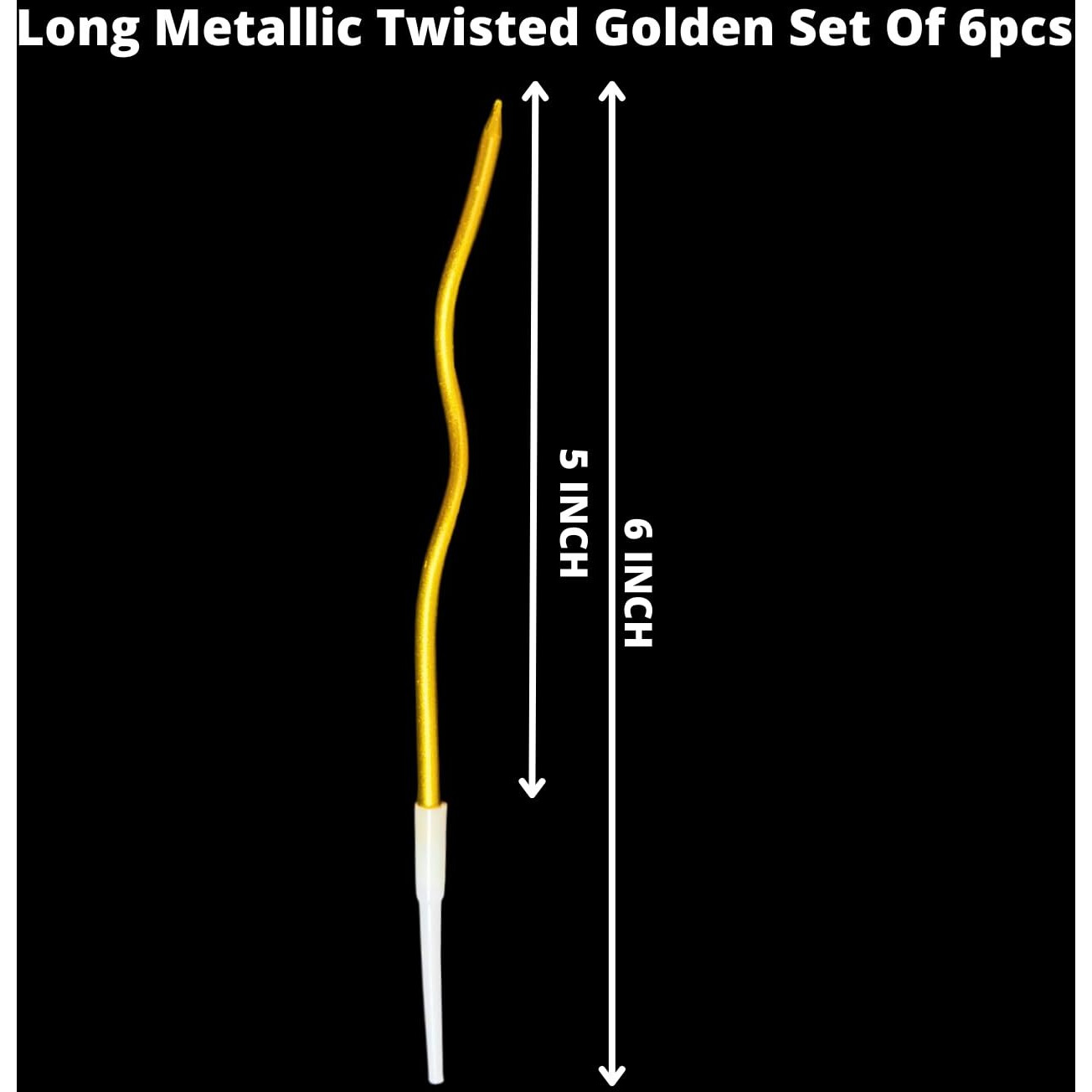 Number Candle (Twisted Candle Golden)