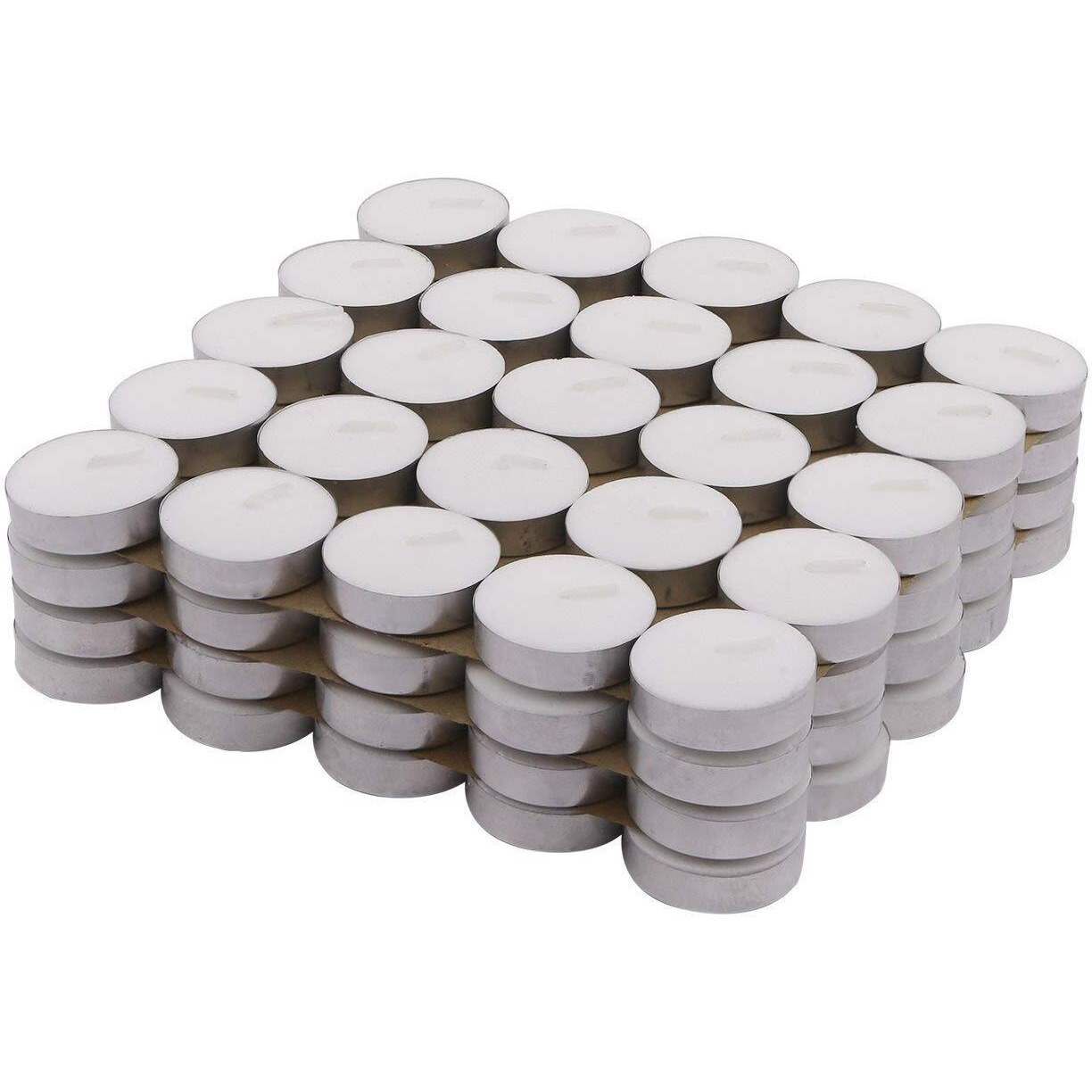 Ein Sof White Tealight Candles Set of 100 || 6 grams Paraffin Wax Tea Lights || Burn Time 2 to 3 hours || Unscented Candle Light Dinner & Home Decor Items