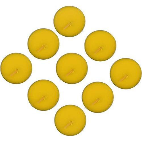 Ein Sof Set of 100 pcs Tea Lights Candles for Home Dcor  2 hrs of Burning Time Yellow Non Scented Wax Tealight with Long Wick, Candle Light Dinner Birthday Decoration & Bedroom Diffuser t Lamp