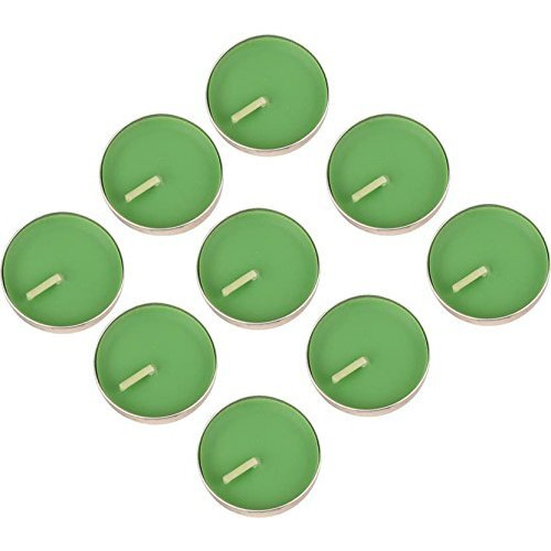 Ein Sof Unscented Tea Lights Candles | Green Paraffin Wax Tealight Candle Perfect for Home Decor | Long Lasting | 2 to 3 Hours Burn Time | Smokeless & Dripless | 3 cm Diameter | Pack of 50