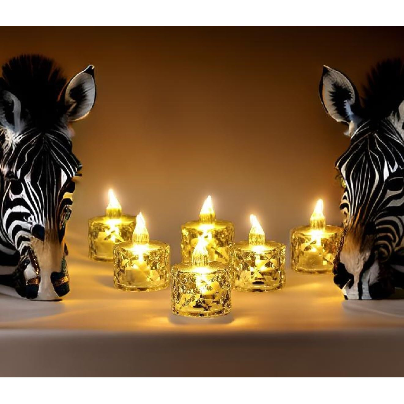 Ein Sof 36 Pcs Flameless and Smokeless Decorative Crystal Candles Transparent Acrylic Led Tea Light Candle for decoration (36 Pieces, Yellow, 5 cm)