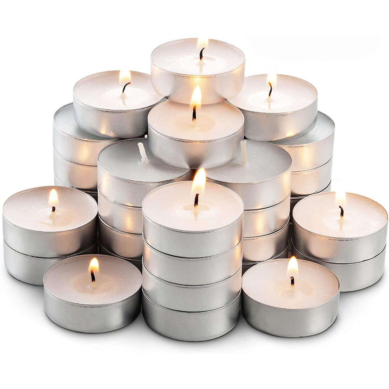 Auradecor Pack of 250 Tealight Candle, Unscented Smokeless Burning Time 2.5 Hour to 3 Hour ,Wax