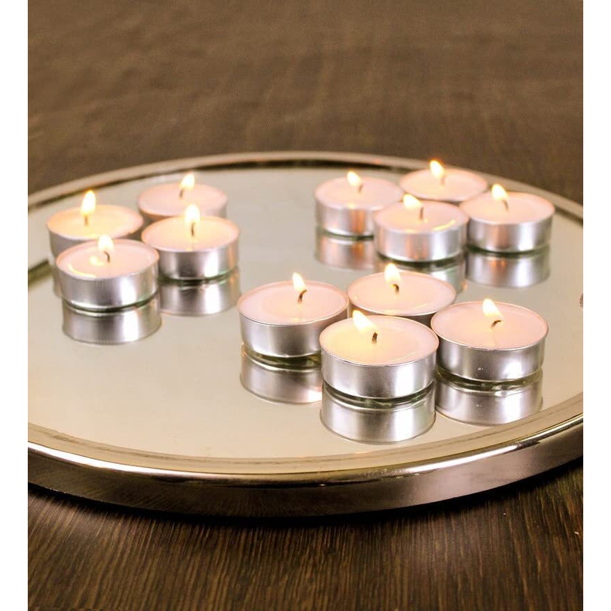 Auradecor Pack of 250 Tealight Candle, Unscented Smokeless Burning Time 2.5 Hour to 3 Hour ,Wax