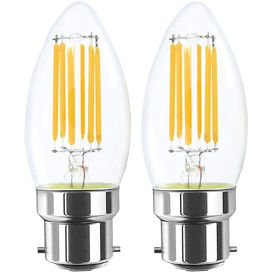 CITRA Vintage Led Light Bulb Candle B22D Base Warm White 4W - 2 Packs