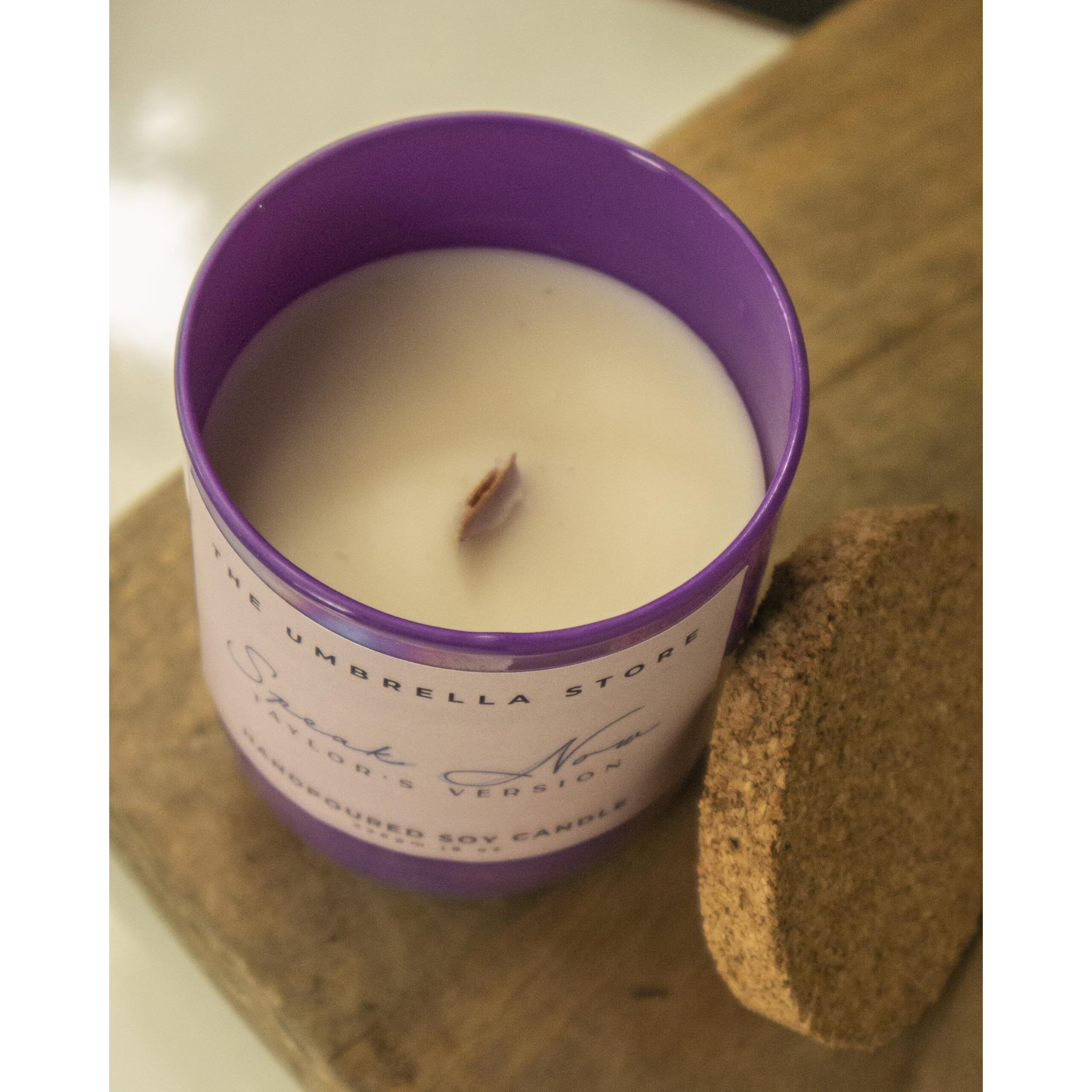THE UMBRELLA STORE Scented Candle, Speak Now Inspired Candle, Candle for Aromatherapy, Soy Wax Candle with Wooden Wick (Speak Now)