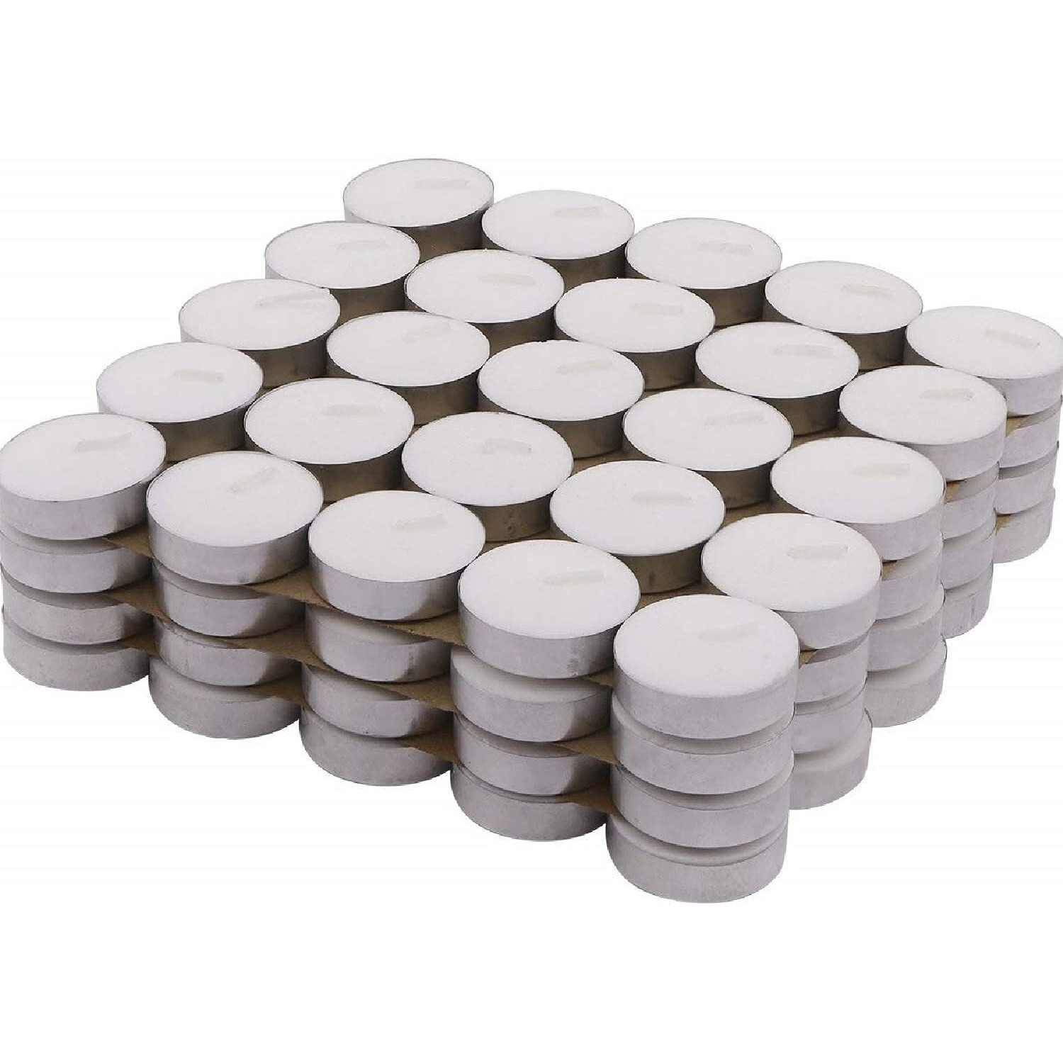 Casa Illuminated White Paraffin Wax Tea Light Candles, 50 Pcs Tealight, Home Decoration & Candle Light Dinner Gift Set