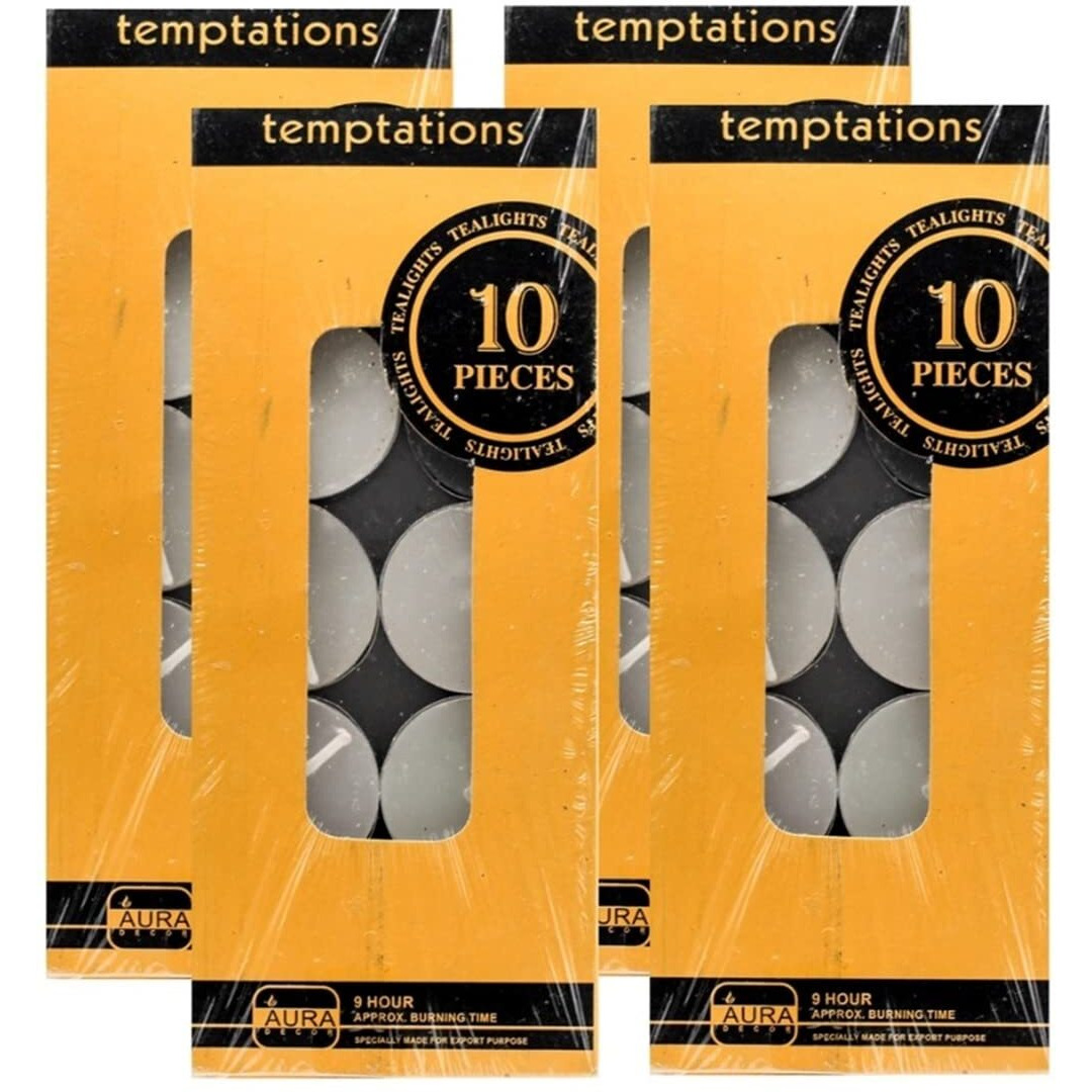 Long Time Burning Unscented Tealight Candle Burn Time 6-7 Hours with Free Car Freshener|| Candle || Tealight || Unscented || Festival Candle. (Pack of 40)