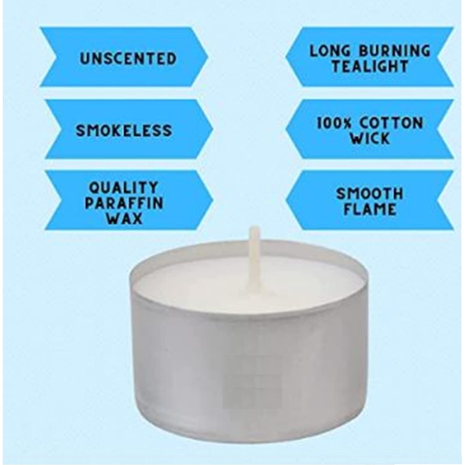 Long Time Burning Unscented Tealight Candle Burn Time 6-7 Hours with Free Car Freshener|| Candle || Tealight || Unscented || Festival Candle. (Pack of 40)
