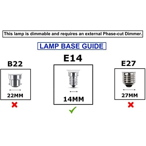 Osram Ledvance 4.9 Watt E14 Led Candle Lamp- Dimmable- Screw/Thread Type Lamp/Bulb- Warm White 2700K- Pack of 1