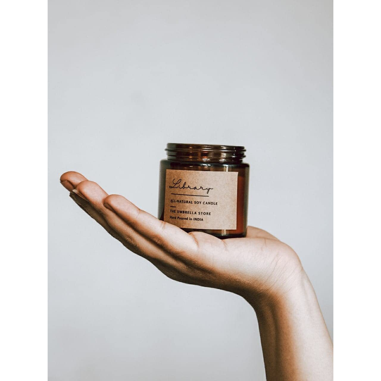 THE UMBRELLA STORE 100% Soy Wax Scented Candles for Home, Scented Candles for Gift, Non-Toxic Scented Candle for Aromatherapy- Woody Fragrance (Library)